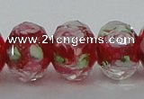 CLG12 13.5 inches 9*12mm faceted rondelle handmade lampwork beads