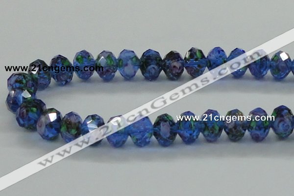 CLG17 13.5 inches 9*12mm faceted rondelle handmade lampwork beads