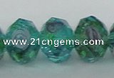 CLG20 13.5 inches 9*12mm faceted rondelle handmade lampwork beads