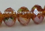 CLG21 13.5 inches 9*12mm faceted rondelle handmade lampwork beads