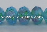 CLG23 13.5 inches 9*12mm faceted rondelle handmade lampwork beads