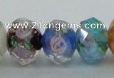 CLG24 13.5 inches 9*12mm faceted rondelle handmade lampwork beads