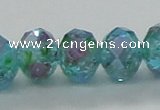 CLG28 15 inches 8*10mm faceted rondelle handmade lampwork beads