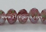 CLG29 15 inches 8*10mm faceted rondelle handmade lampwork beads