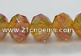 CLG34 15 inches 8*10mm faceted rondelle handmade lampwork beads