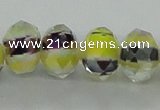 CLG36 14 inches 8*10mm faceted rondelle handmade lampwork beads