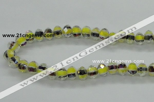 CLG36 14 inches 8*10mm faceted rondelle handmade lampwork beads