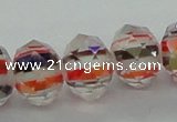 CLG37 14 inches 8*10mm faceted rondelle handmade lampwork beads