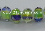 CLG38 14 inches 8*10mm faceted rondelle handmade lampwork beads