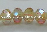 CLG39 14 inches 8*10mm faceted rondelle handmade lampwork beads