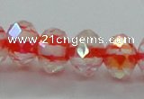 CLG40 14 inches 8*10mm faceted rondelle handmade lampwork beads