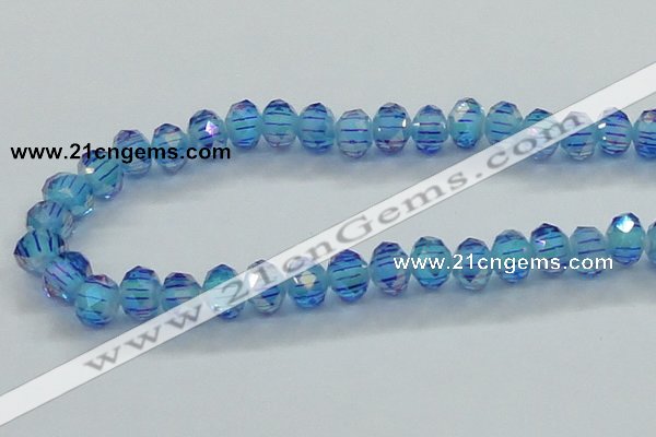 CLG41 14 inches 8*10mm faceted rondelle handmade lampwork beads