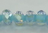 CLG42 14 inches 8*10mm faceted rondelle handmade lampwork beads