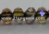 CLG43 14 inches 8*10mm faceted rondelle handmade lampwork beads