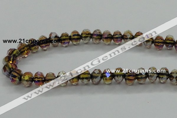 CLG43 14 inches 8*10mm faceted rondelle handmade lampwork beads