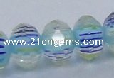 CLG44 13 inches 9*12mm faceted rondelle handmade lampwork beads