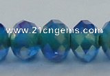 CLG45 13 inches 9*12mm faceted rondelle handmade lampwork beads