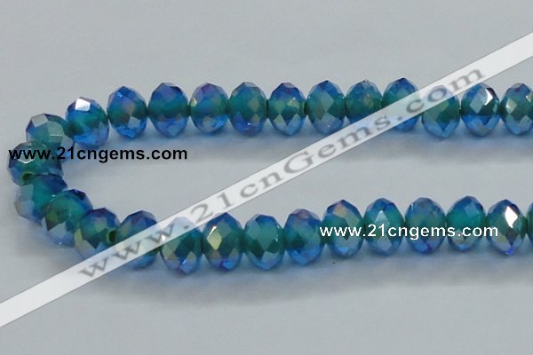 CLG45 13 inches 9*12mm faceted rondelle handmade lampwork beads