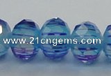 CLG46 13 inches 9*12mm faceted rondelle handmade lampwork beads