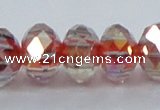 CLG47 13 inches 9*12mm faceted rondelle handmade lampwork beads