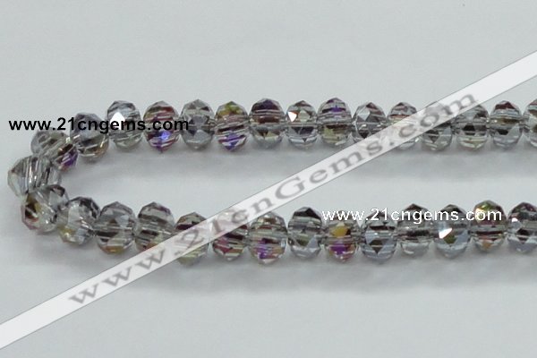 CLG49 13 inches 9*12mm faceted rondelle handmade lampwork beads