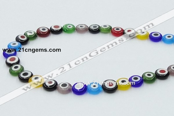 CLG507 16 inches 10mm flat round lampwork glass beads wholesale