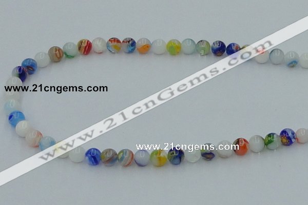 CLG508 16 inches 6mm round lampwork glass beads wholesale