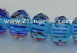 CLG51 13 inches 9*12mm faceted rondelle handmade lampwork beads
