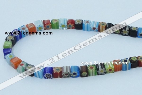 CLG511 16 inches 8*8mm cube lampwork glass beads wholesale