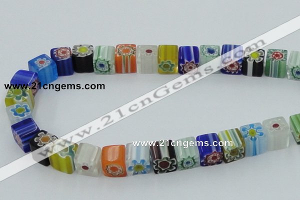 CLG512 16 inches 10*10mm cube lampwork glass beads wholesale