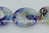 CLG518 16 inches 16mm flat round lampwork glass beads wholesale