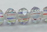 CLG52 13 inches 9*12mm faceted rondelle handmade lampwork beads