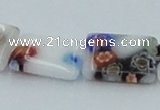 CLG521 16 inches 10*14mm rectangle lampwork glass beads wholesale