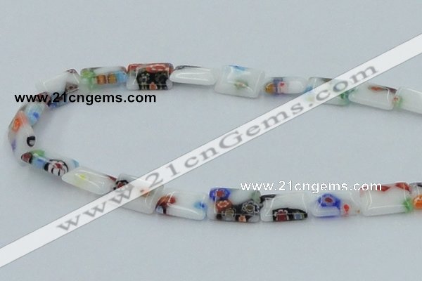 CLG521 16 inches 10*14mm rectangle lampwork glass beads wholesale