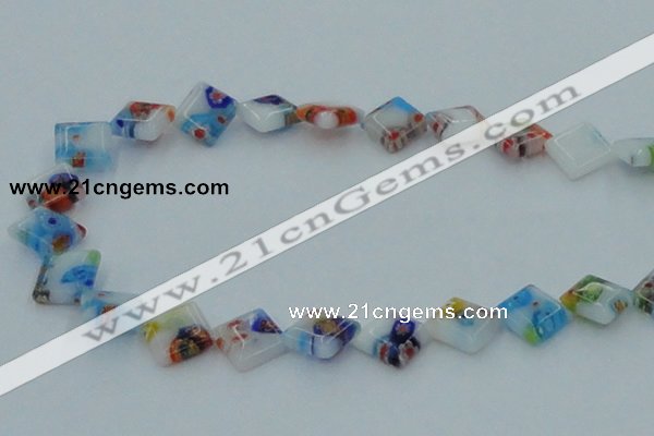 CLG529 16 inches 10*10mm diamond lampwork glass beads wholesale