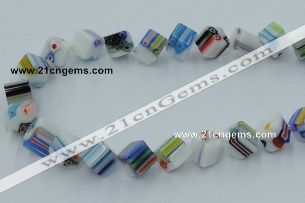 CLG530 16 inches 10*10mm cube lampwork glass beads wholesale