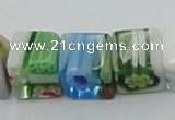 CLG532 16 inches 8*8mm cube lampwork glass beads wholesale