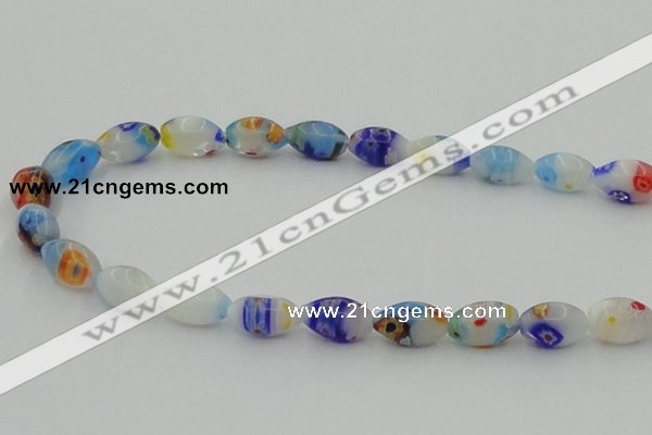 CLG537 16 inches 8*12mm rice lampwork glass beads wholesale