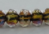 CLG54 13 inches 9*12mm faceted rondelle handmade lampwork beads