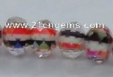 CLG55 13 inches 9*12mm faceted rondelle handmade lampwork beads