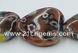 CLG559 16 inches 20*20mm heart goldstone & lampwork glass beads