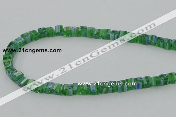 CLG561 16 inches 6*6mm cube lampwork glass beads wholesale