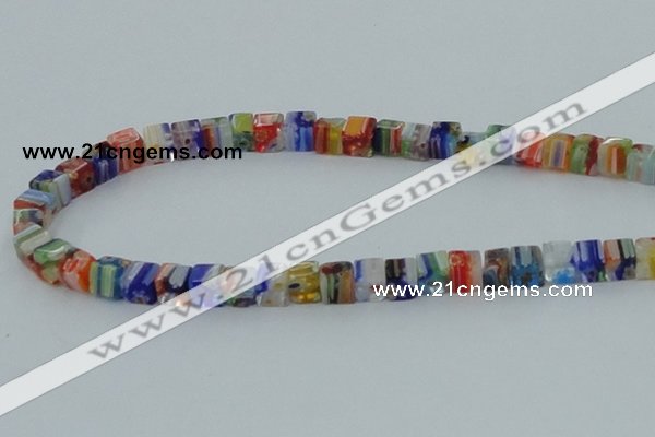 CLG562 16 inches 6*6mm cube lampwork glass beads wholesale