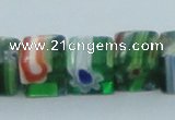 CLG563 16 inches 8*8mm cube lampwork glass beads wholesale