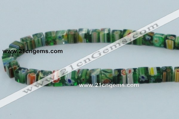 CLG563 16 inches 8*8mm cube lampwork glass beads wholesale