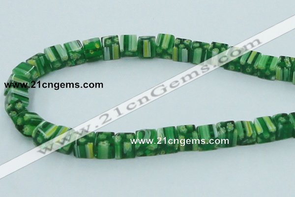 CLG565 16 inches 8*8mm cube lampwork glass beads wholesale