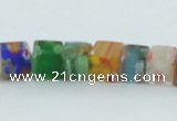 CLG566 16 inches 6*6mm cube lampwork glass beads wholesale