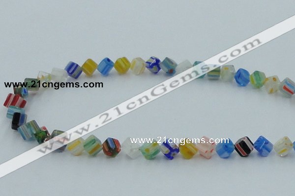 CLG568 16 inches 6*6mm cube lampwork glass beads wholesale