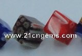 CLG570 16 inches 10*10mm cube lampwork glass beads wholesale