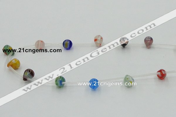 CLG573 16 inches 8*10mm teardrop lampwork glass beads wholesale